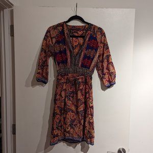 Rapsodia V-neck Silk Dress